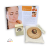 Das Massageroller Premium Set mit dem Classic Massageroller, dem Edelstein Onyx Marmor, der Edelstahlkugel und dem Wärmesäckchen