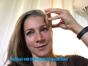 massage your forehead and temples 